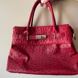 Ostrich Leather Handbag